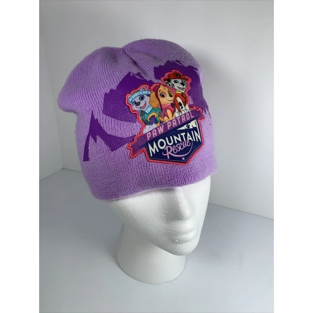 Paw Patrol Mountain Rescue‎ Girls Beanie Winter Hat Purple
